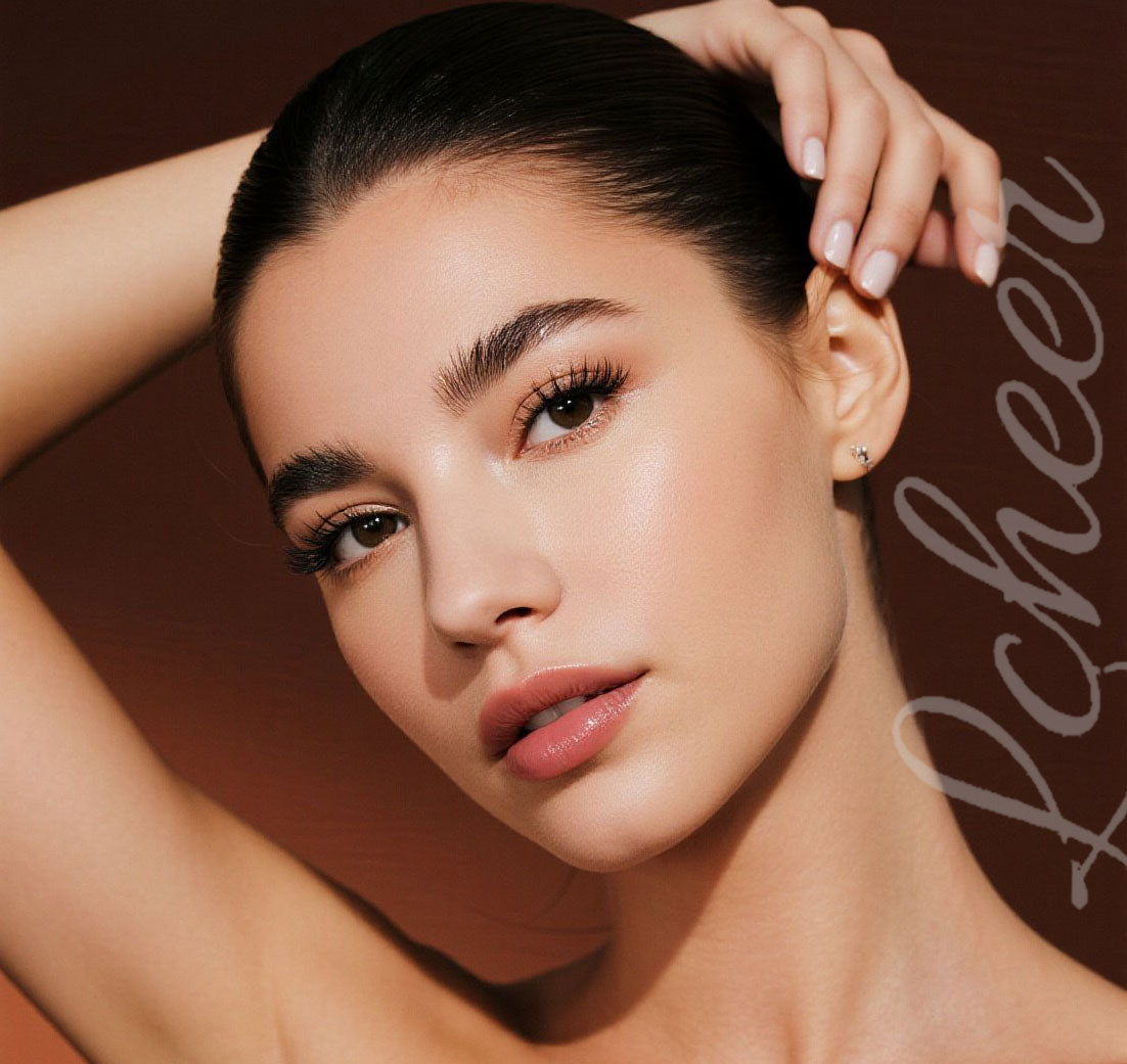 Low-volume natural lashes with soft flare