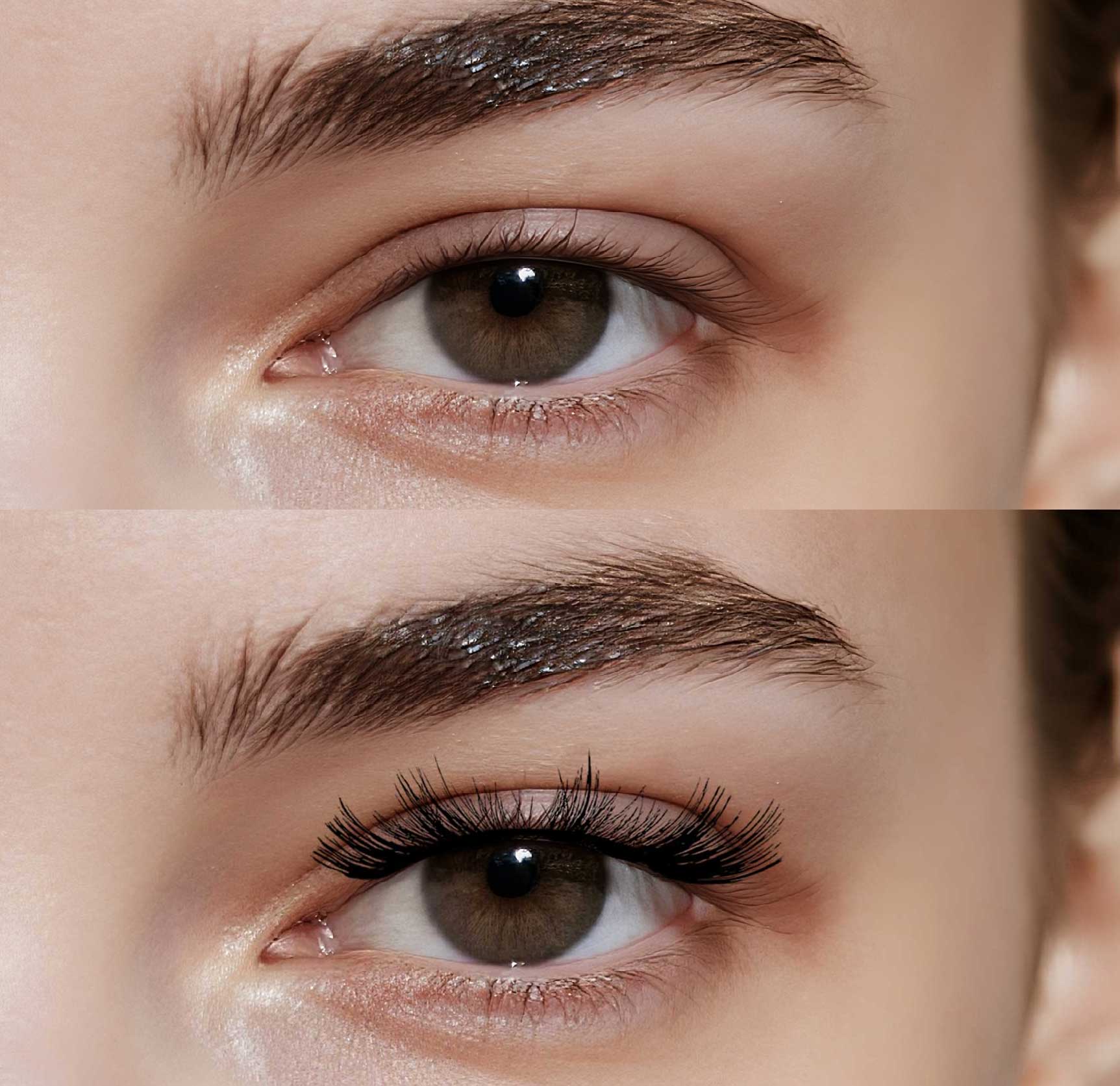 3D dramatic strip lashes for bold evening glam