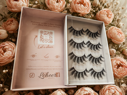 16mm doll-eye false eyelashes with clear band, airy wispy layers; reusable strip lashes and beginner-friendly fake lashes for everyday makeup