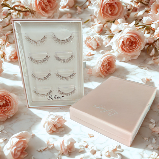 Natural-looking 12mm false eyelashes in premium synthetic fibers, thin flexible band; reusable strip lashes and easy-apply fake lashes for daily wear