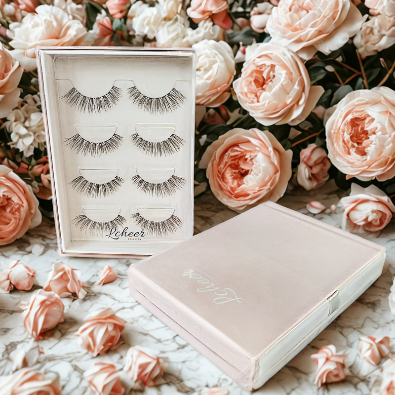 LCHEER cat-eye strip lashes 12mm, CC curl and tapered ends; reusable false eyelashes/fake lashes set ideal for almond eyes and party looks
