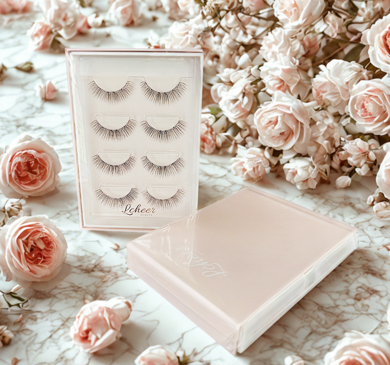 Wispy 12mm false eyelashes with soft cotton band and CC curl; comfortable fake lashes for soft-glam daily looks