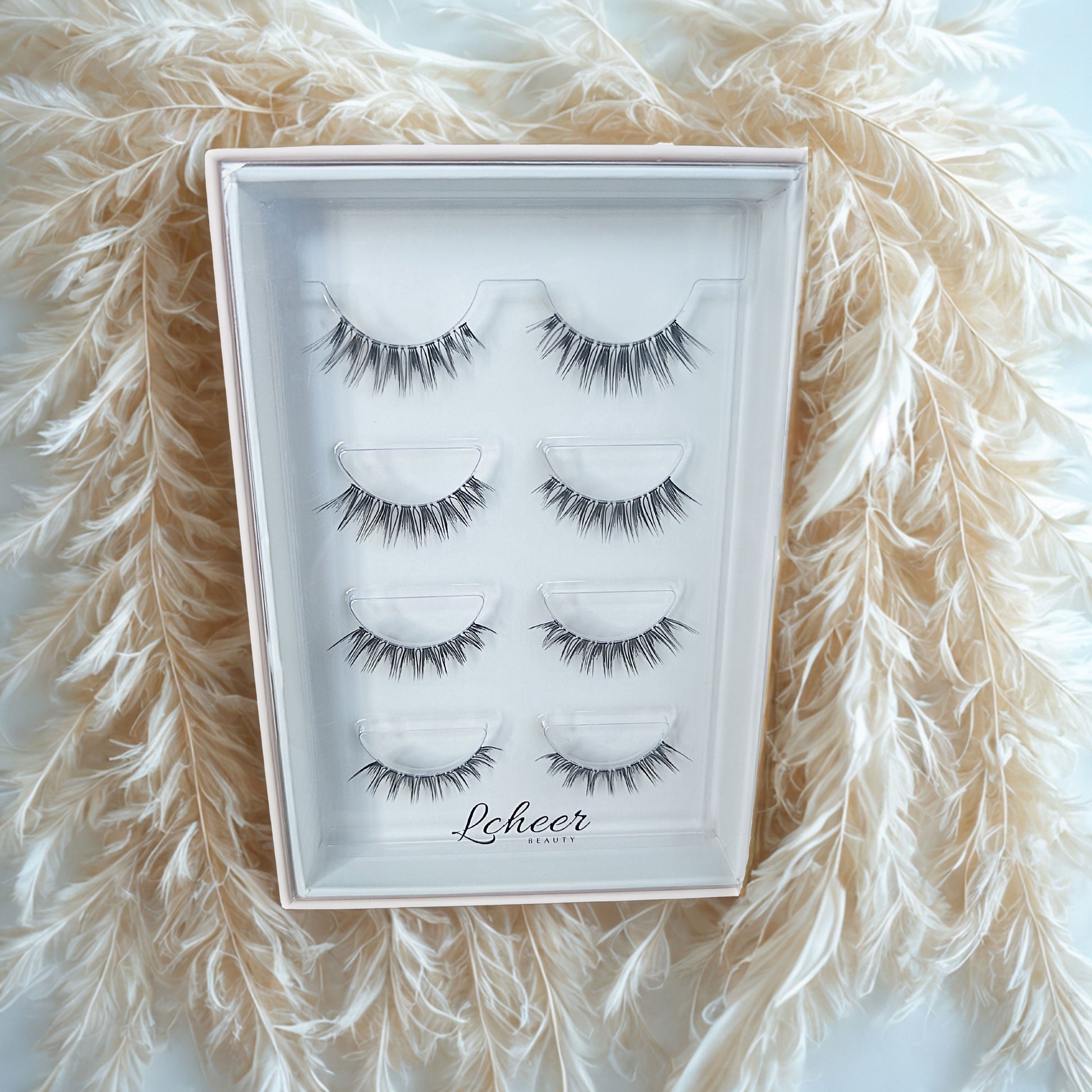 Wispy 12mm false eyelashes with CC curl and soft band; reusable fake lashes set for soft-glam daily looks